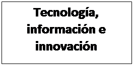 Cuadro de texto: Tecnologa, informacin e innovacin